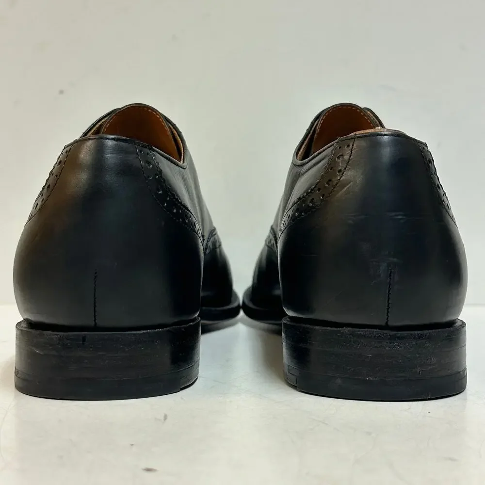 VGUC Grant Stone x J. Crew Ludlow Wingtip Oxford Black Calf Bench Made 11.5 D